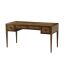 Dusk Starburst Oak Writing Desk with Bronze Handles and Drawers