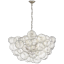 Talia White Swirled Glass 8-Light Candle Chandelier