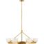Carola Antique Brass Large Ring Chandelier with Crystal Accents