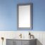 Ivy 24" Gray Wood Rectangular Bathroom Wall Mirror