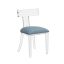 Surf Blue Coastal-Inspired Upholstered Acrylic Side Chair