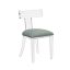 Tristan Pool Blue Upholstered Acrylic Side Chair