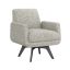 Breeze Dark Grey Azure Accent Chair with Light Grey Wood Finish