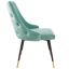 Mint Vintage Modern 50'' Metal Side Chair with Velvet Tufting