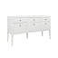 Palmer 58'' White Lacquer Contemporary Sideboard with Brass Knobs