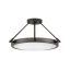 Collier Black Oxide 4-Light Semi-Flush Mount with Etched Glass