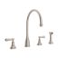 Elegant Satin Nickel Dual-Handle Kitchen Faucet with Side Spray