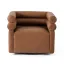Palermo Cognac Leather Barrel Swivel Chair in Brown