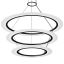 Arctic Rings Black Aluminum LED Tiered Chandelier - Indoor/Outdoor