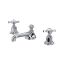 Elegant Edwardian Polished Chrome 3-Hole Widespread Bathroom Faucet