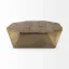 Esagono Rustic Hexagonal Wood & Brass Lift-Top Coffee Table with Storage