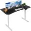 Adjustable Height 63'' Black and White Electric Standing Desk
