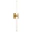 Rona Gold LED Vanity Light with Dimmable Opal Glass Tubes