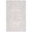 Ivory and Blue Hand-Tufted Wool Area Rug, 3' x 5'