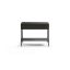 Charcoal Stained Ash and Matte Black Glass Rectangular End Table