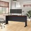 Hansen Cherry Contemporary 72" Executive Desk with Wire Management