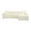 Elise Cream Velvet Right Hand Facing Sectional Sofa