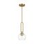 Codyn Satin Brass Mini Globe 1-Light Indoor/Outdoor Pendant