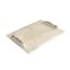 Contemporary Cream Alabaster Rectangle Tray with Raw Edge Handles