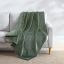 Luxurious Sherpa Fleece Reversible Throw Blanket, Green, 50"x60"