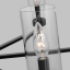 Zire Midnight Black 9-Light Incandescent Chandelier with Clear Glass Shades