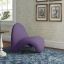 MoMa Geometric Purple Wool Blend Metal Accent Chair