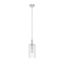 Gatz Brushed Nickel Clear Fluted Mini Pendant Light