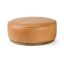 Leah Butterscotch Leather Round Ottoman Coffee Table