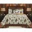 Cozy Cabin Pinecone Reversible Twin Quilt Set in Brown Cotton