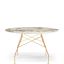 Symphonie Marble and Gold 50" Round Dining Table