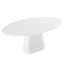 Provision 75" White MDF Oval Dining Table for Six