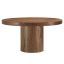 Modern Walnut 60" Round Wood Grain Dining Table for Six