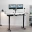 Electra 71" White Top Electric Adjustable Desk with Black Frame and Drawer