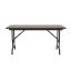 Savannah Sand 60" Rectangular Laminate Folding Table with Adjustable Black Steel Legs