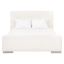 King Size Oak Frame Upholstered Bed in Performance Boucle Snow