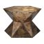 Small Multi-Color Brass Hexagon Faceted Side Table