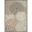 Natural Floral Essence 6' x 9' Gray and Brown Synthetic Outdoor Rug