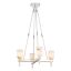 Lucian 22" Modern Polished Nickel Bowl Chandelier with Alabaster Shade