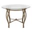 Elegant 42" Round Glass Dining Table with Ornamental Base