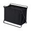 Compact Collapsible Steel Frame Laundry Hamper with Handles, Black
