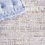 Beige and Light Blue Hand-Knotted Synthetic Rug