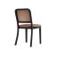 Modern Black Powder Coated Aluminum and Leather Navy Officer Chair