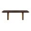 Selena Chocolate Brown Ash Wood Rectangular Dining Table with Brass Base