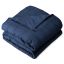 Luxurious Modern 25lb Dark Blue Cotton Fleece Weighted Blanket