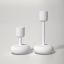 Elegant Alric 2-Piece White Metal Candlestick Set