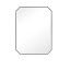 Rohe 40" x 30" Matte Black Octagon Beveled Vanity Mirror