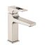 Brushed Nickel Single Hole Modern Bathroom Faucet