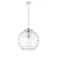 Polished Nickel Clear Glass LED Indoor/Outdoor Pendant Light