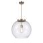 Athens 16'' Brushed Satin Nickel Globe Pendant Light