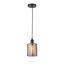 Cobbleskill Oil Rubbed Bronze Mini Drum Pendant with Mercury Glass